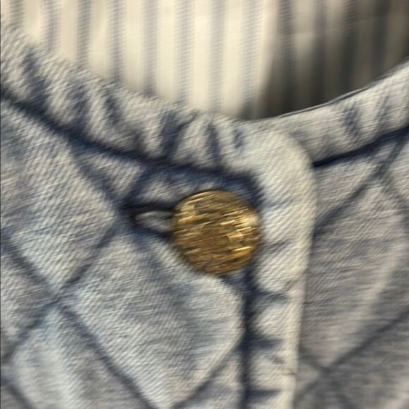 Anthropologie Blue Puffer Jacket with Quilted Design - Picture 9 of 10